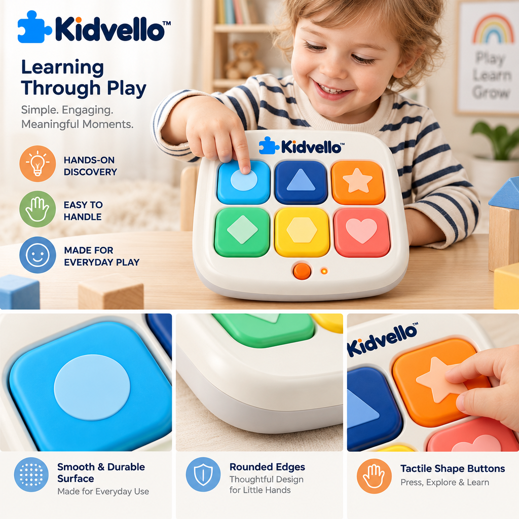 Kidvello™ Kids’ Electronic Memory Matching Game — Product details image
