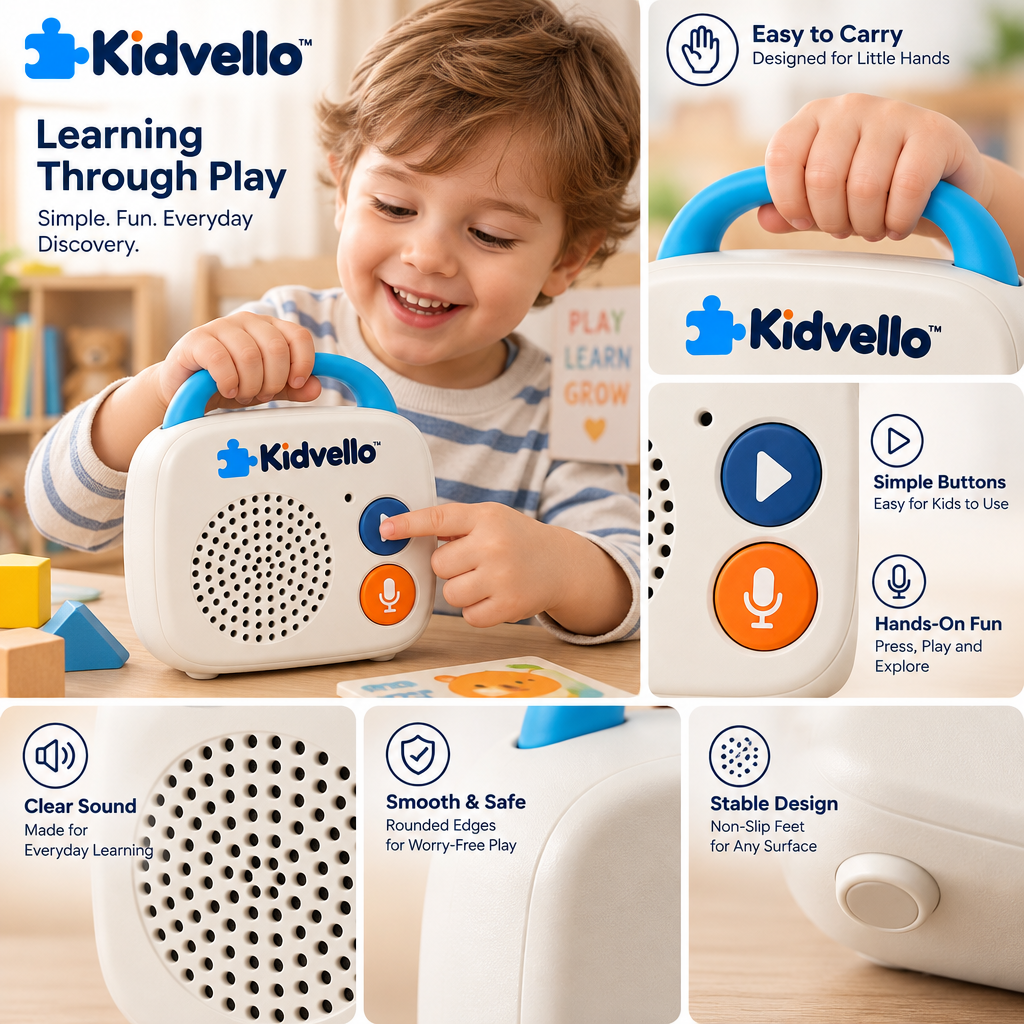 Kidvello™ Kids’ Recordable Story Player — Product details image