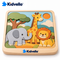 Kidvello™ Multi-Layer Animal Puzzle — White background product image