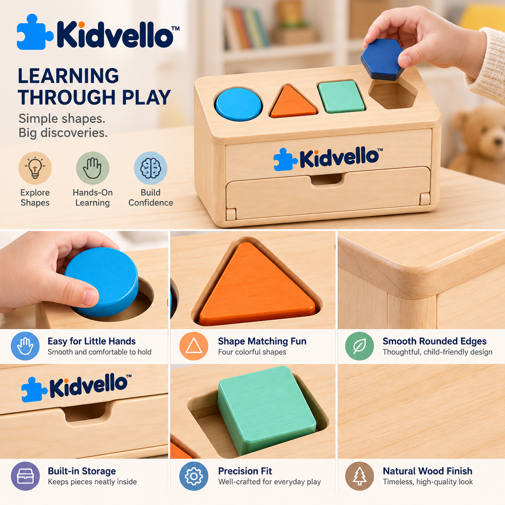 Kidvello™ Shape Sorting Box — Product details image