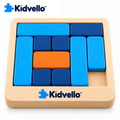 Kidvello™ Sliding Logic Puzzle Board — White background product image