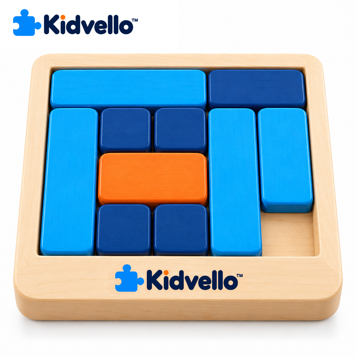 Kidvello™ Sliding Logic Puzzle Board — White background product image